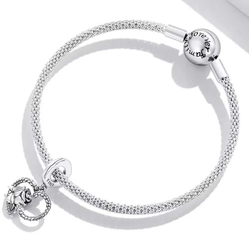 (afbeelding voor) Pandora Style Slang en rozenhart Hangende Bedel - SCC2134 - Bekijken 3