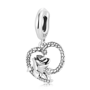 (afbeelding voor) Pandora Style Slang en rozenhart Hangende Bedel - SCC2134