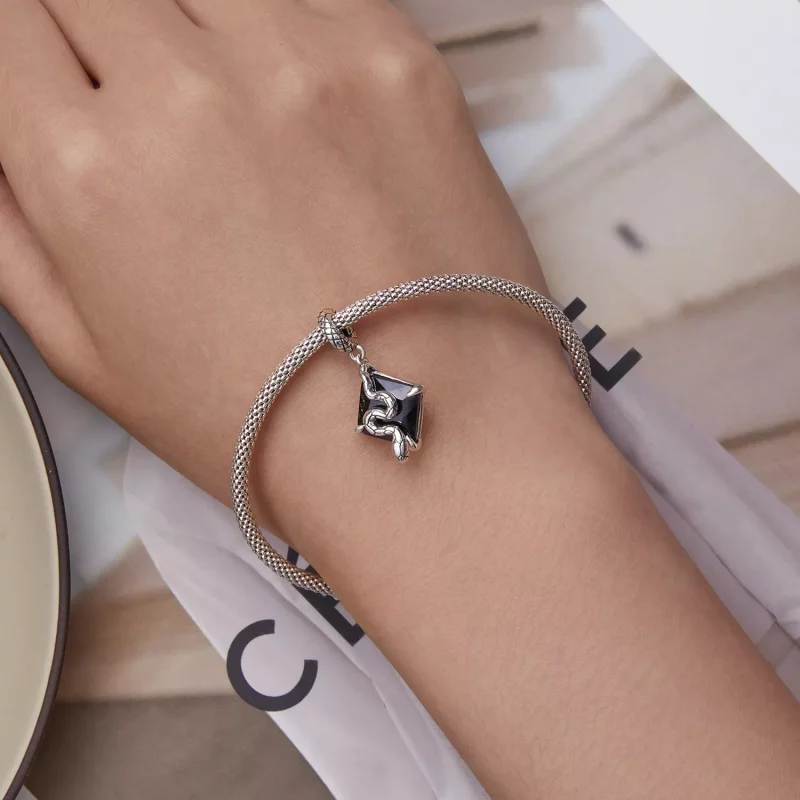 (afbeelding voor) Pandora Style Slang Hangende Bedel - BSC691 - Bekijken 5