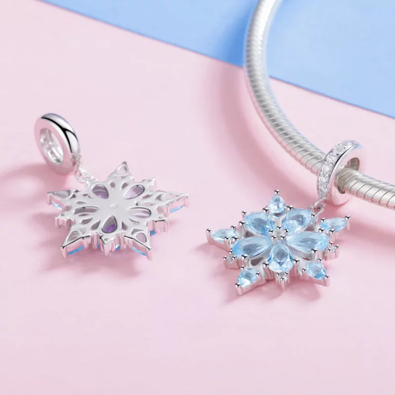 (afbeelding voor) Pandora Style Sneeuwvlokken Hangende Bedel - SCC940 - Bekijken 4