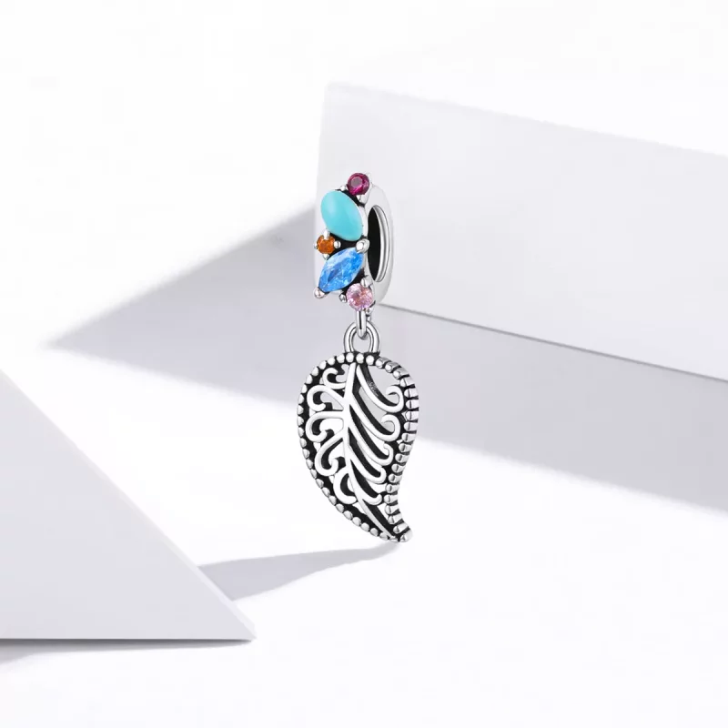 (afbeelding voor) Pandora Style Stijl bladeren Hangende Bedel - BSC455 - Bekijken 2