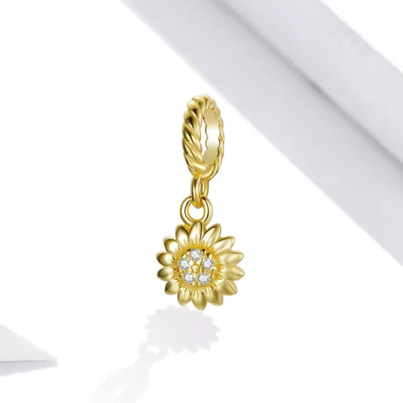 (afbeelding voor) Pandora Style Stralende Zonnebloem Hangende Bedel - BSX002-L - Bekijken 2