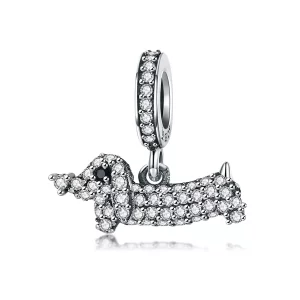 Pandora Style Teckel Worst Hond Hangende Bedel - SCC709 (afbeelding voor) Pandora Style Teckel Worst Hond Hangende Bedel - SCC709