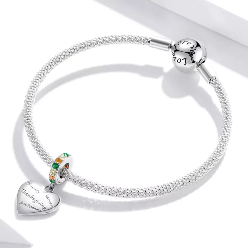 (afbeelding voor) Pandora Style Thanksgiving Liefde Hangende Bedel - BSC344 - Bekijken 3