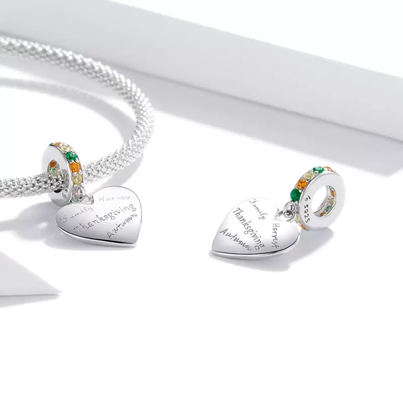 (afbeelding voor) Pandora Style Thanksgiving Liefde Hangende Bedel - BSC344 - Bekijken 4