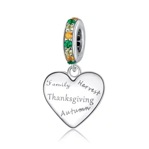 Pandora Style Thanksgiving Liefde Hangende Bedel - BSC344 (afbeelding voor) Pandora Style Thanksgiving Liefde Hangende Bedel - BSC344