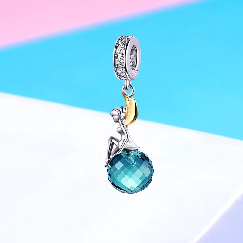 (afbeelding voor) Pandora Style Tweekleurige elfenplaneet Hangende Bedel - BSC056 - Bekijken 2