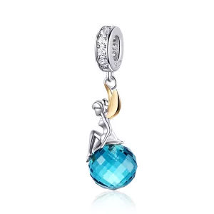 (afbeelding voor) Pandora Style Tweekleurige elfenplaneet Hangende Bedel - BSC056
