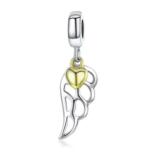 (afbeelding voor) Pandora Style Tweekleurige Elfenvleugels Hangende Bedel - SCC838