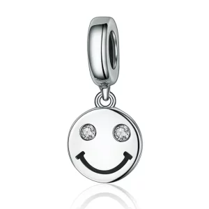 (afbeelding voor) Pandora Style Tweekleurige smiley Hangende Bedel - SCC258