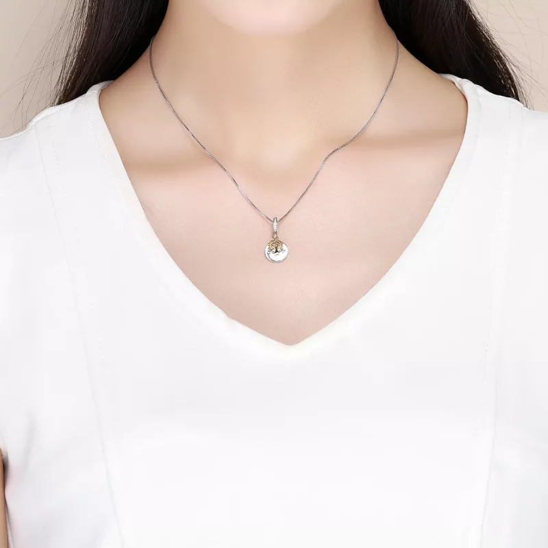 (afbeelding voor) Pandora Style Tweekleurige Vintage Levensboom Hangende Bedel - SCC816 - Bekijken 5