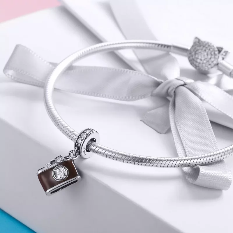 (afbeelding voor) Pandora Style Vintage digitale camera Hangende Bedel - SCC953 - Bekijken 3
