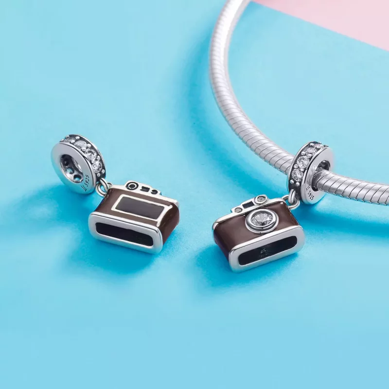 (afbeelding voor) Pandora Style Vintage digitale camera Hangende Bedel - SCC953 - Bekijken 4