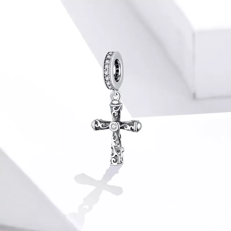 (afbeelding voor) Pandora Style Vintage kruis Hangende Bedel - BSC313 - Bekijken 2