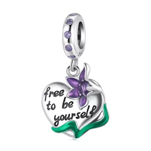 Pandora Style Vrouwelijke Power-Love Paarse Iris Hangende Bedel - SCC2143 (afbeelding voor) Pandora Style Vrouwelijke Power-Love Paarse Iris Hangende Bedel - SCC2143