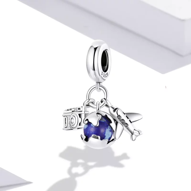 (afbeelding voor) Pandora Style Wereld Reizen - Mini Camera Hangende Bedel - SCC2027 - Bekijken 2