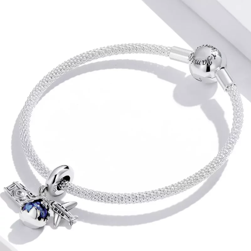 (afbeelding voor) Pandora Style Wereld Reizen - Mini Camera Hangende Bedel - SCC2027 - Bekijken 3