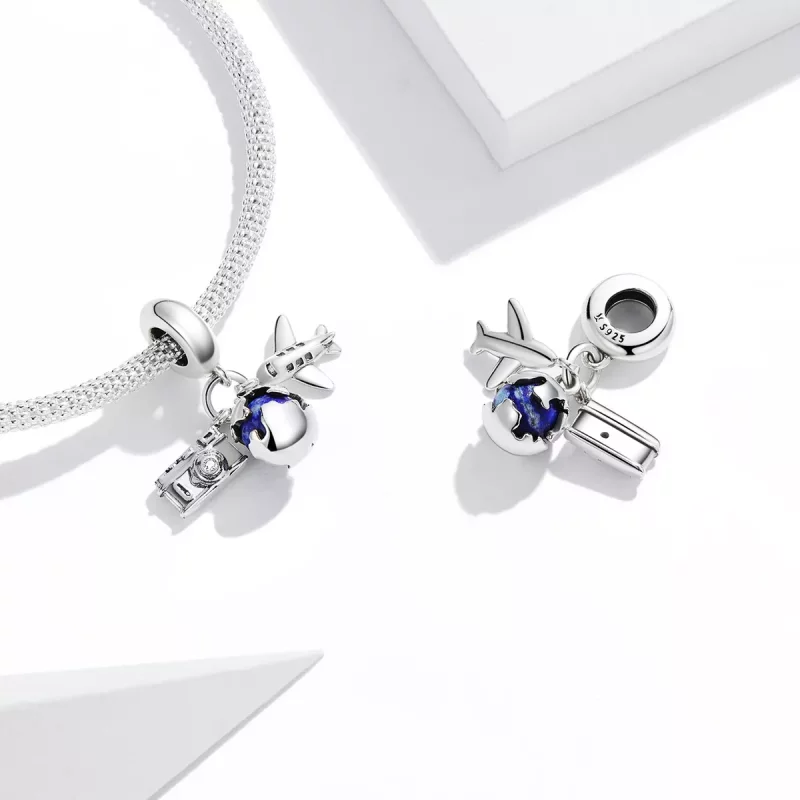 (afbeelding voor) Pandora Style Wereld Reizen - Mini Camera Hangende Bedel - SCC2027 - Bekijken 4
