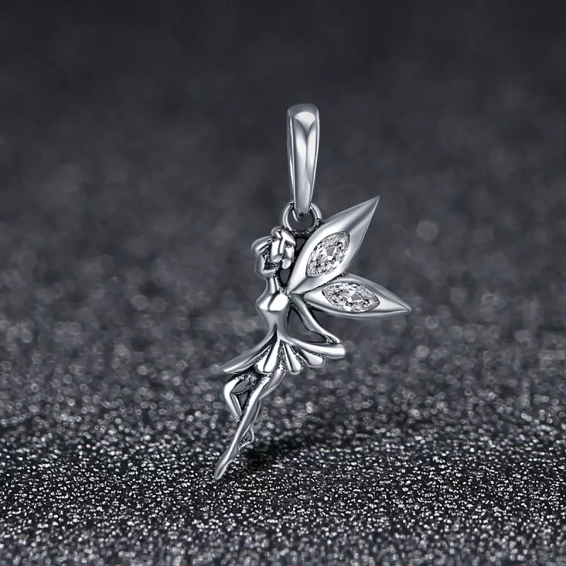 (afbeelding voor) Pandora Style Witte Bloemenfee Hangende Bedel - SCC359 - Bekijken 3