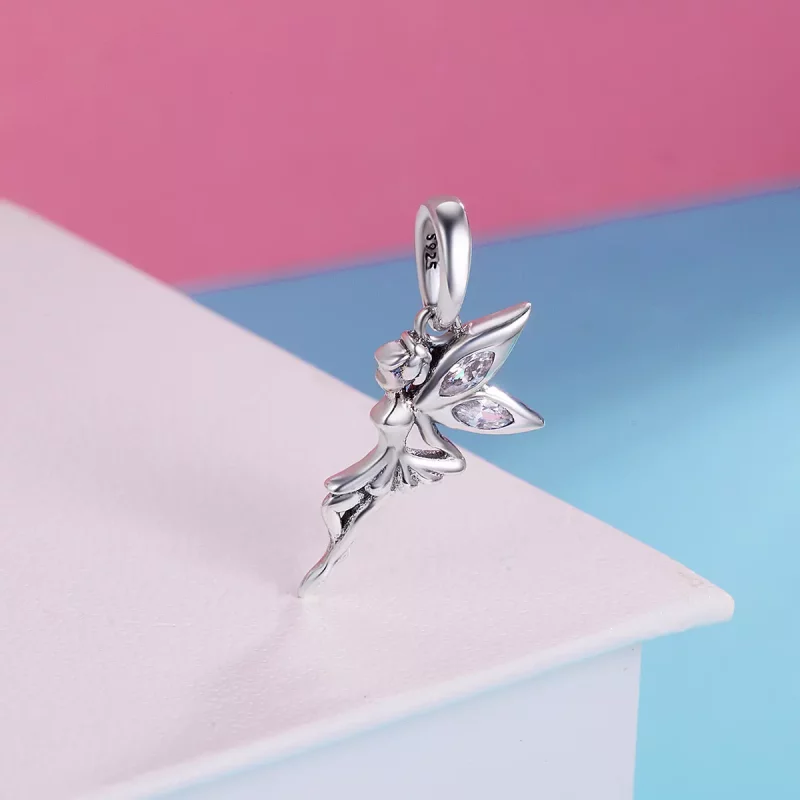 (afbeelding voor) Pandora Style Witte Bloemenfee Hangende Bedel - SCC359 - Bekijken 4