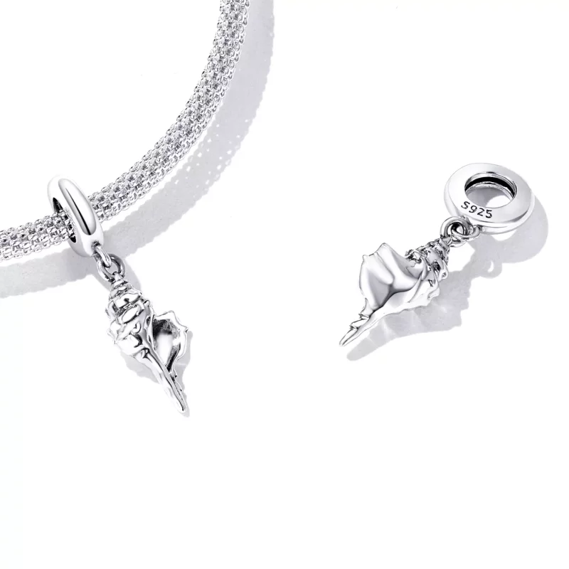 (afbeelding voor) Pandora Style Zilveren schelp Hangende Bedel - SCC2235 - Bekijken 4