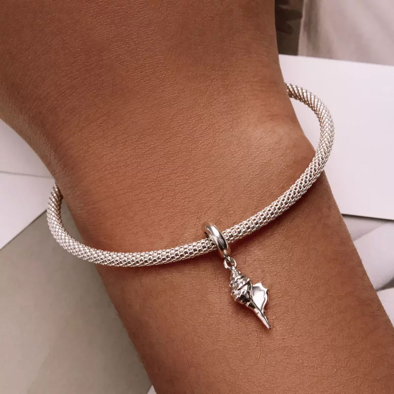 (afbeelding voor) Pandora Style Zilveren schelp Hangende Bedel - SCC2235 - Bekijken 6