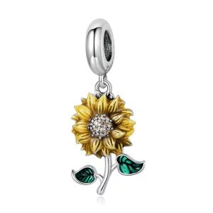 (afbeelding voor) Pandora Style Zonnebloem Hangende Bedel - SCC2079