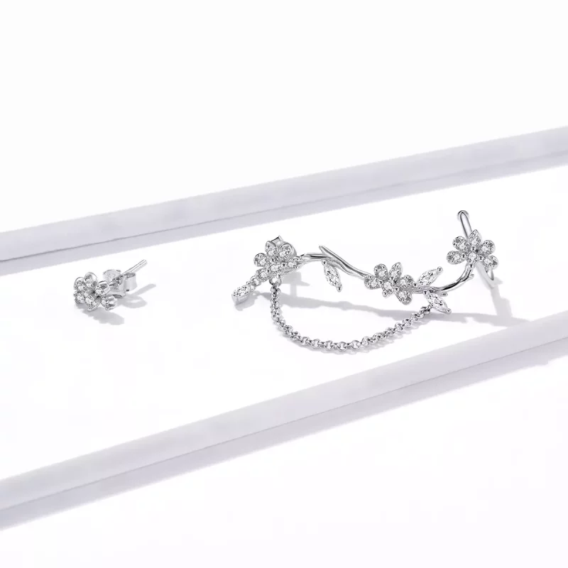 (afbeelding voor) Pandora Style Bloesems op Moshang Oorclip - BSE476 - Bekijken 3