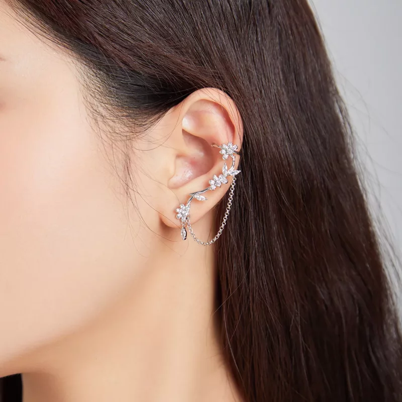 (afbeelding voor) Pandora Style Bloesems op Moshang Oorclip - BSE476 - Bekijken 8