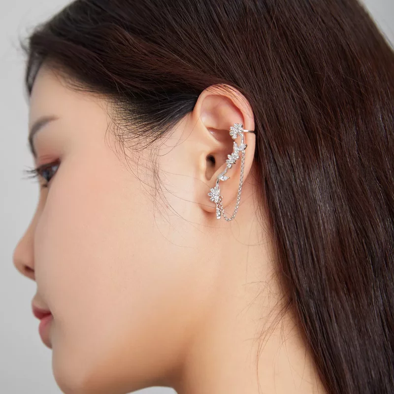 (afbeelding voor) Pandora Style Bloesems op Moshang Oorclip - BSE476 - Bekijken 9