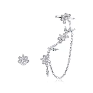 (afbeelding voor) Pandora Style Bloesems op Moshang Oorclip - BSE476