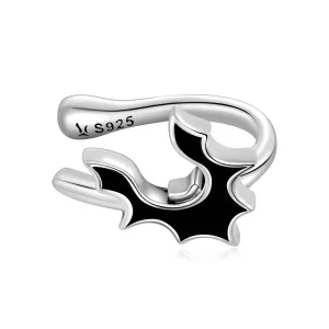 Pandora Style Donkere Vleermuis Oorclip - SCE1328 (afbeelding voor) Pandora Style Donkere Vleermuis Oorclip - SCE1328