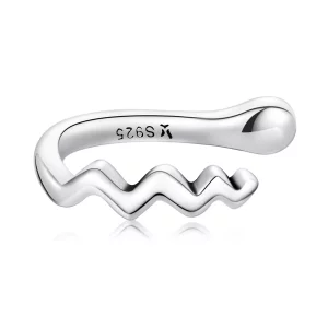 Pandora Style Eenvoudige Golf Oorclip - SCE1313 (afbeelding voor) Pandora Style Eenvoudige Golf Oorclip - SCE1313