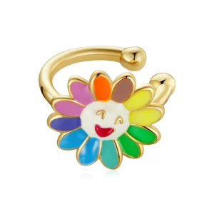 (afbeelding voor) Pandora Style Pop Zonnebloem Oorclip - SCE1235