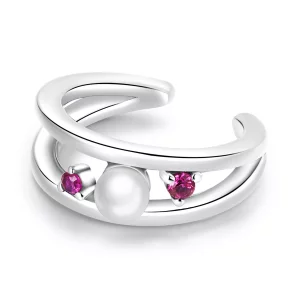 Pandora Style Prachtige Shell Pearl Double Layer Oorclip - SCE1431 (afbeelding voor) Pandora Style Prachtige Shell Pearl Double Layer Oorclip - SCE1431