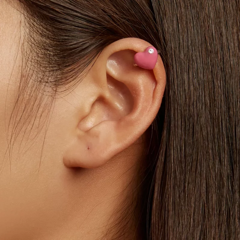 (afbeelding voor) Pandora Style Rose Rood Hart Oorclip - SCE1362 - Bekijken 7