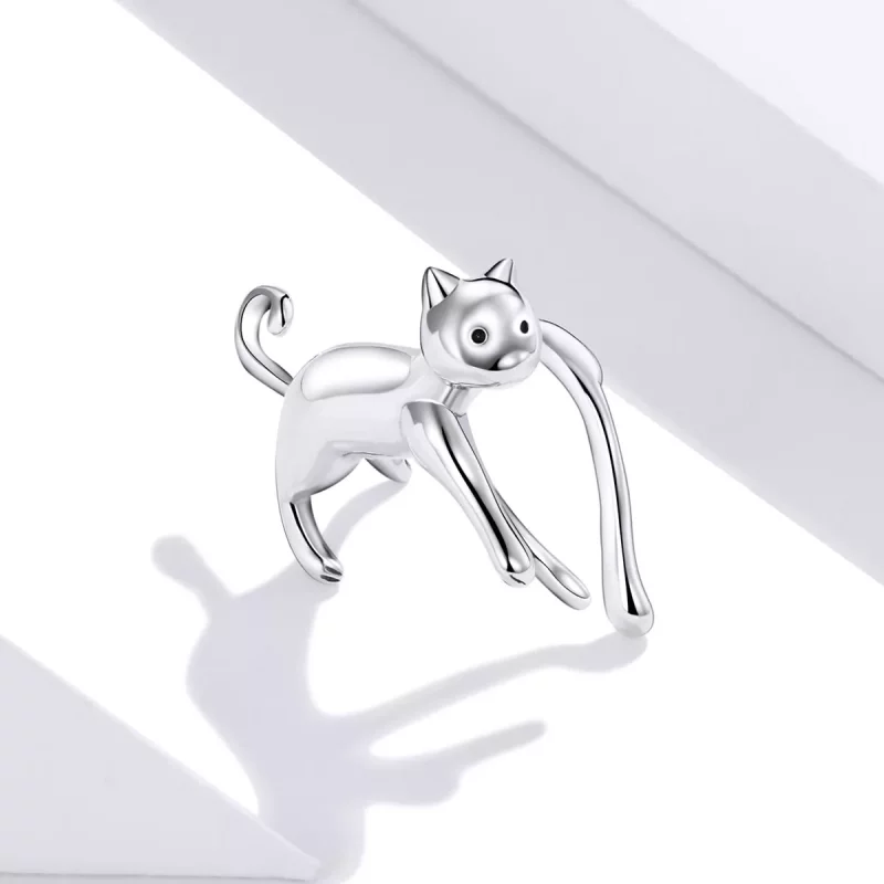 (afbeelding voor) Pandora Style Schattig Kitten Oorclip - SCE967 - Bekijken 4