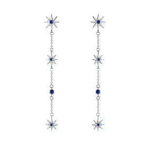 (afbeelding voor) Pandora Style Achthoekige ster Oorhangers - BSE060
