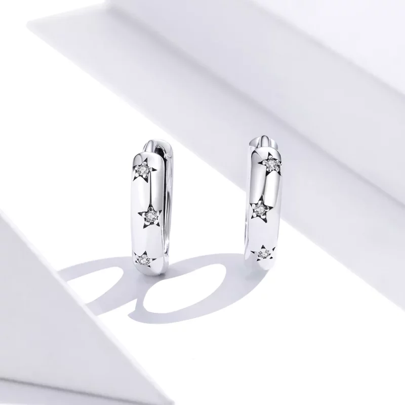 (afbeelding voor) Pandora Style Anti-allergie sterren Oorringen - SCE873 - Bekijken 2