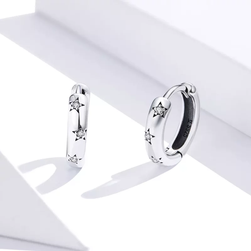(afbeelding voor) Pandora Style Anti-allergie sterren Oorringen - SCE873 - Bekijken 3