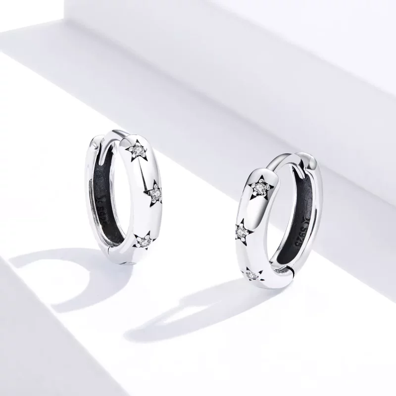 (afbeelding voor) Pandora Style Anti-allergie sterren Oorringen - SCE873 - Bekijken 4