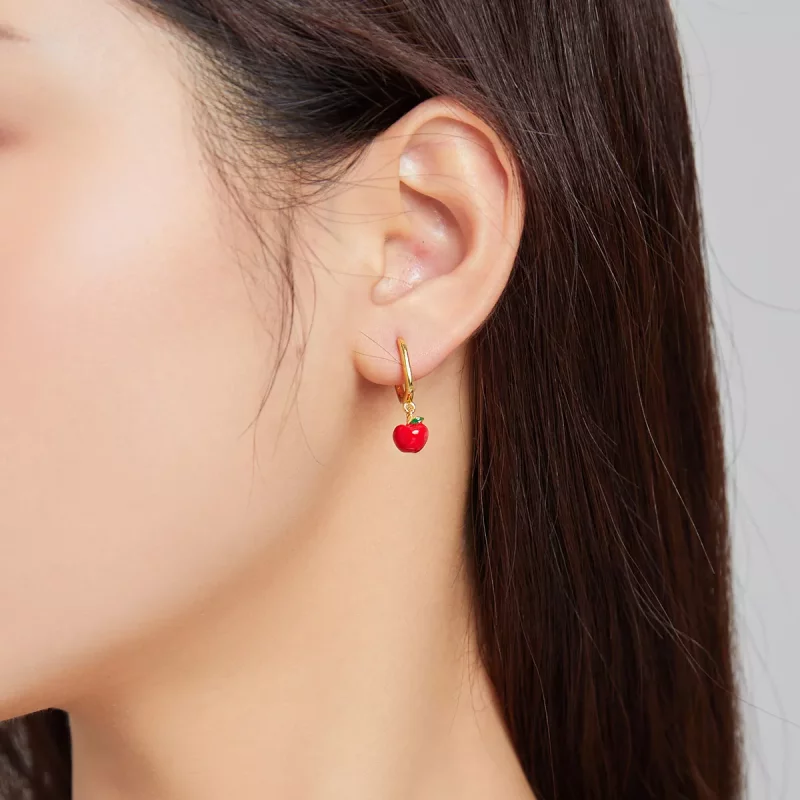 (afbeelding voor) Pandora Style appel Oorhangers - SCE1079 - Bekijken 4