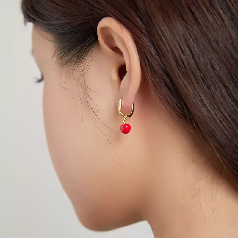 (afbeelding voor) Pandora Style appel Oorhangers - SCE1079 - Bekijken 5