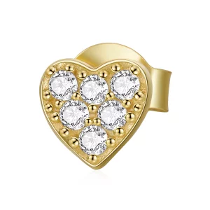 (afbeelding voor) Pandora Style Asymmetrisch hart Oorknopjes - SCE1056