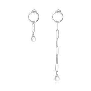 (afbeelding voor) Pandora Style Asymmetrische mooie cirkel Oorhangers - SCE1012