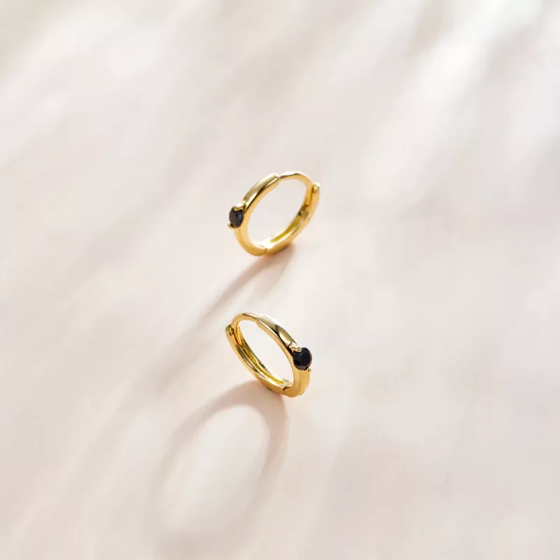 (afbeelding voor) Pandora Style Bal Oorringen - SCE1050-BK - Bekijken 2