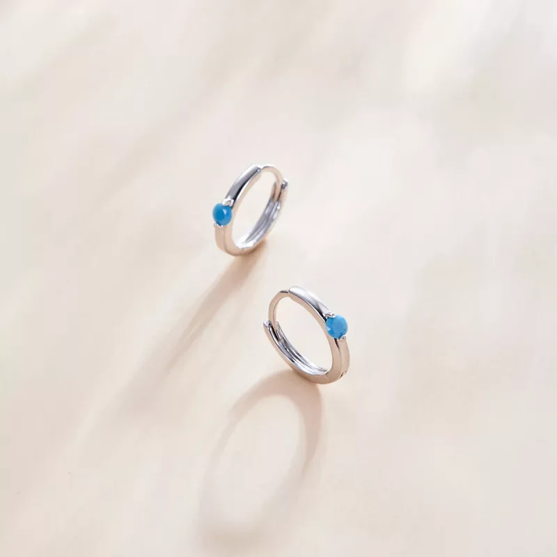 (afbeelding voor) Pandora Style Bal Oorringen - SCE1050-BU - Bekijken 2