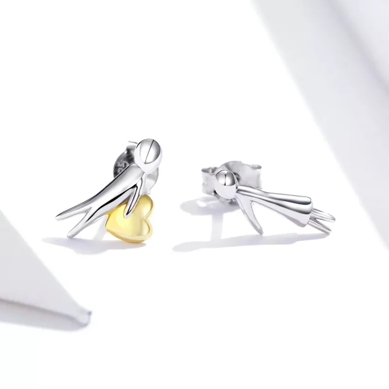 (afbeelding voor) Pandora Style Bicolor Liefdesexpressie Oorknopjes - SCE851 - Bekijken 2