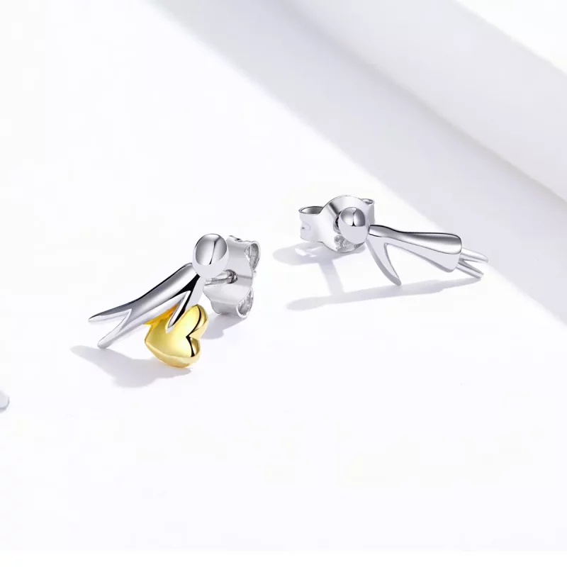 (afbeelding voor) Pandora Style Bicolor Liefdesexpressie Oorknopjes - SCE851 - Bekijken 3