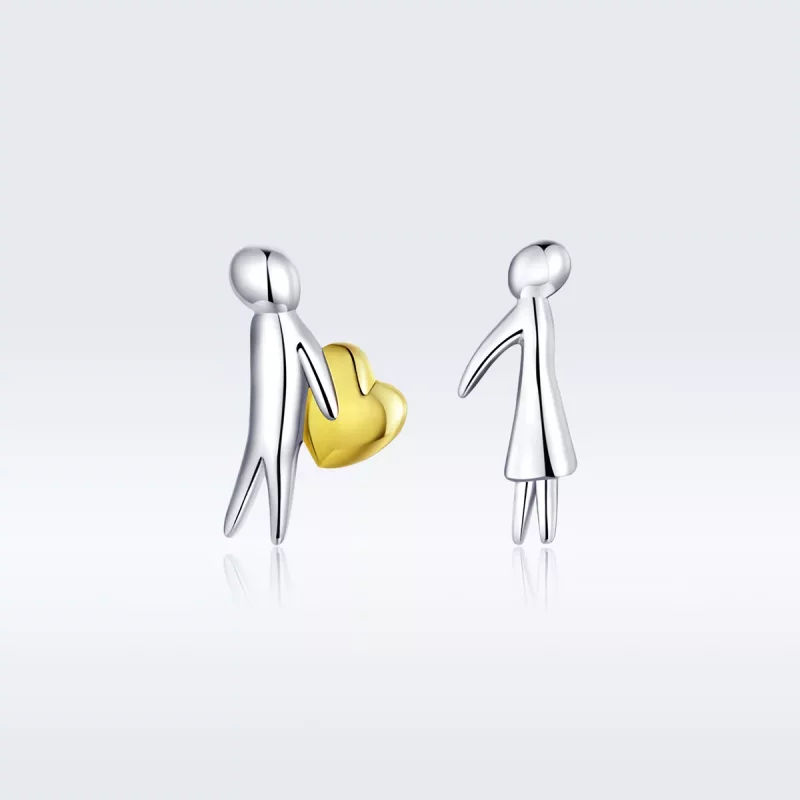 (afbeelding voor) Pandora Style Bicolor Liefdesexpressie Oorknopjes - SCE851 - Bekijken 5